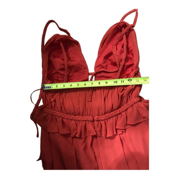 Dress the Population‎ Athena Orange poppy Fit and Flare Maxi Dress size medium - Picture 8 of 8